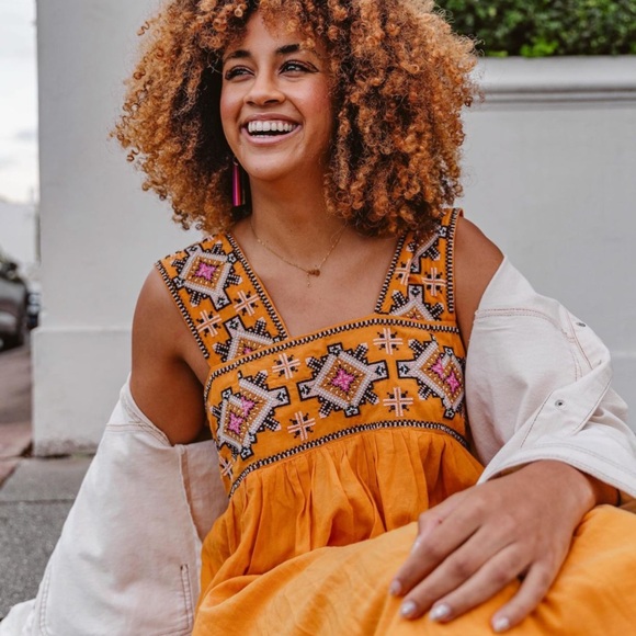 Anthropologie Teofila Embroidered Swing Dress - Picture 9 of 10